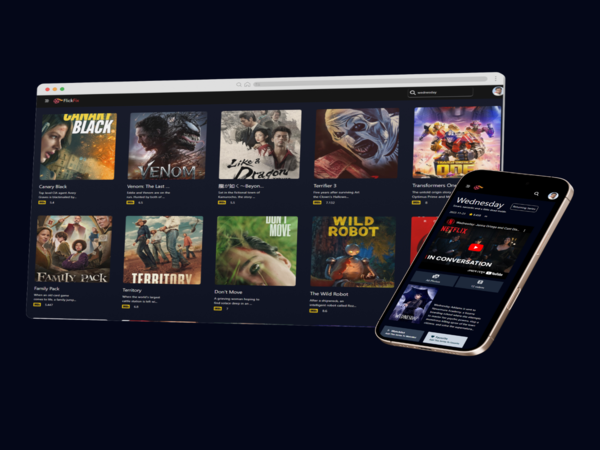 Flickfix movie platform Webstie Portfolio